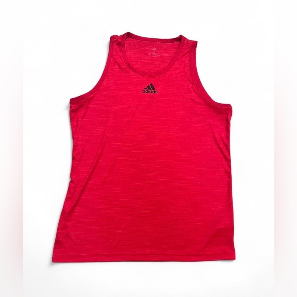 Adidas Red Performance Tank Activewear Workout Lightweight Running